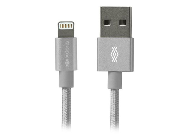 USB-кабель X-Doria Defense Cable (Lightning, серебристый, 1 м, MFi)
