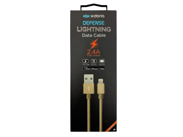 USB-кабель X-Doria Defense Cable (Lightning, черный, 1 м, MFi)