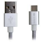 USB-кабель X-Doria Defense Cable (USB Type C, серебристый, 1 м)