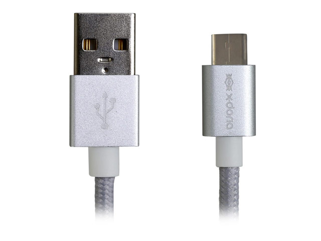 USB-кабель X-Doria Defense Cable (USB Type C, серебристый, 1 м)