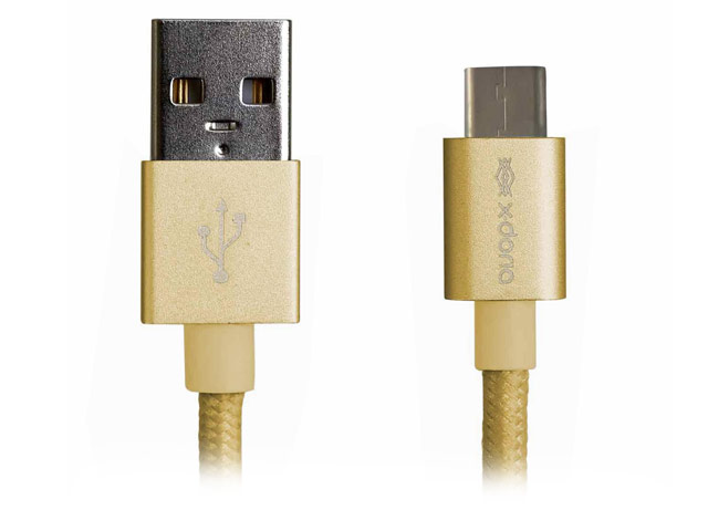 USB-кабель X-Doria Defense Cable (USB Type C, золотистый, 1 м)