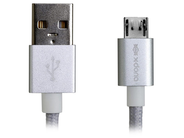 USB-кабель X-Doria Defense Cable (microUSB, серебристый, 1 м, MFi)