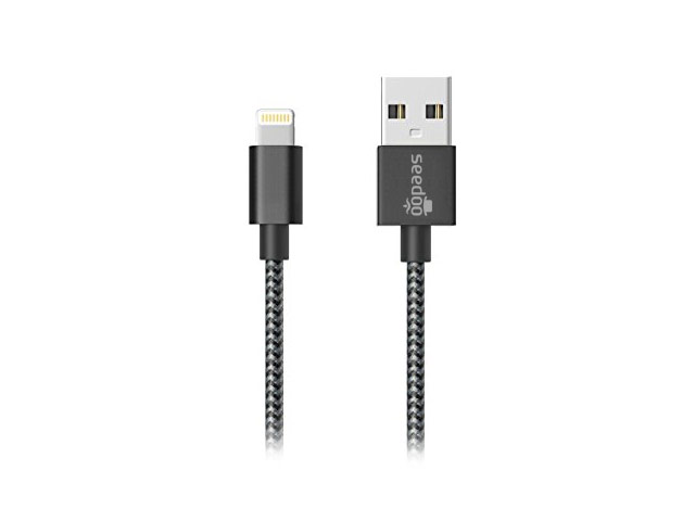 USB-кабель Seedoo Binding Series (Lightning, черный, 1 м, MFi)