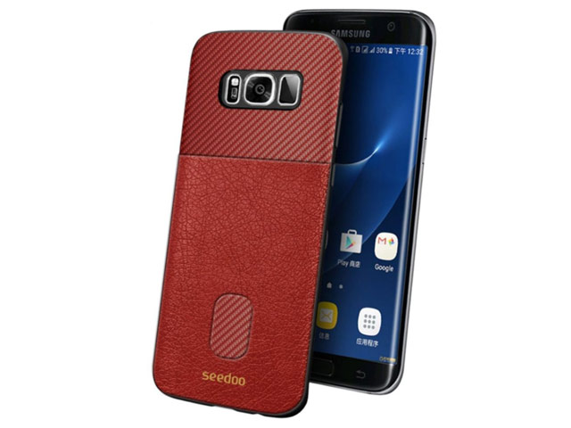 Чехол Seedoo Honor case для Samsung Galaxy S8 (красный, кожаный)