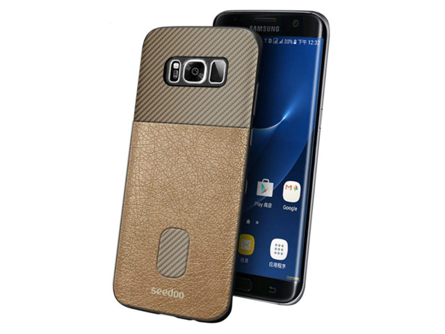 Чехол Seedoo Honor case для Samsung Galaxy S8 plus (золотистый, кожаный)