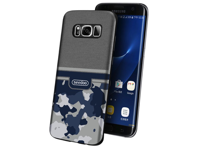 Чехол Seedoo Camo case для Samsung Galaxy S8 (темно-серый, гелевый)