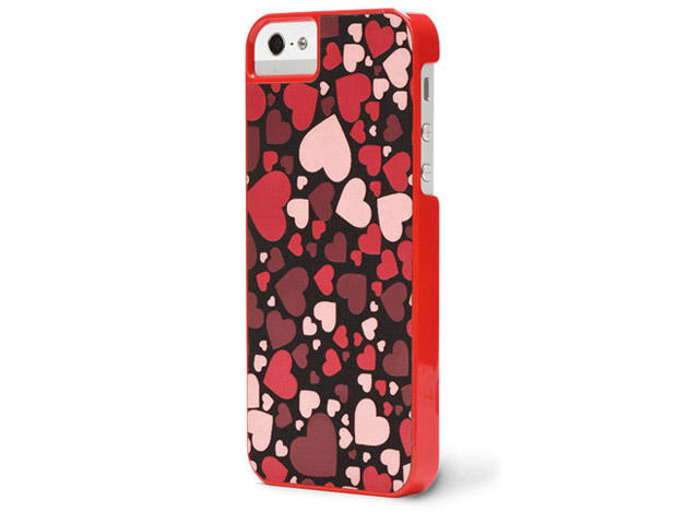 Чехол X-doria Dash Icon Case для Apple iPhone 5 (Fluttering Hearts, матерчатый)
