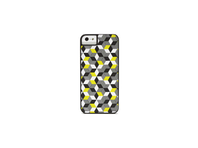 Чехол X-doria Dash Icon Case для Apple iPhone 5 (черный/желтый, матерчатый)