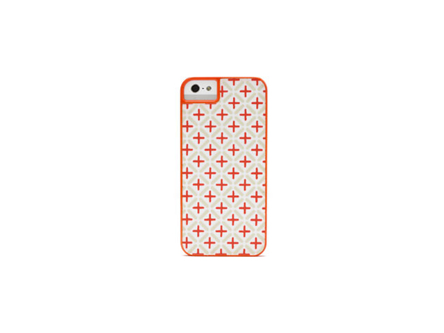 Чехол X-doria Dash Icon Case для Apple iPhone 5 (красный/белый, матерчатый)