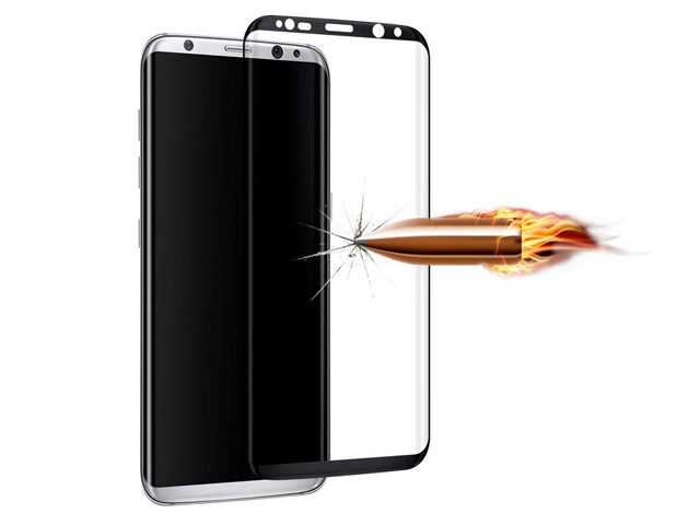 Защитная пленка X-Doria Armour 3D Glass для Samsung Galaxy S8 (стеклянная, черная)