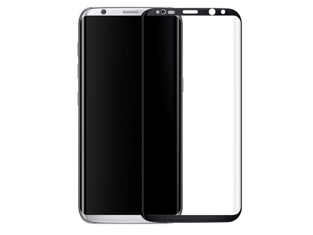 Защитная пленка X-Doria Armour 3D Glass для Samsung Galaxy S8 plus (стеклянная, черная)