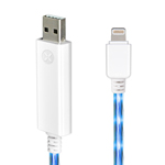 USB-кабель Dexim Visible Green для Apple iPad/iPhone/iPod (Lightning connector, с индикацией) (белый)
