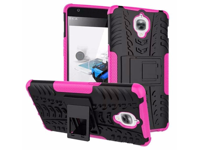 Чехол Yotrix Shockproof case для OnePlus 3 (розовый, пластиковый)