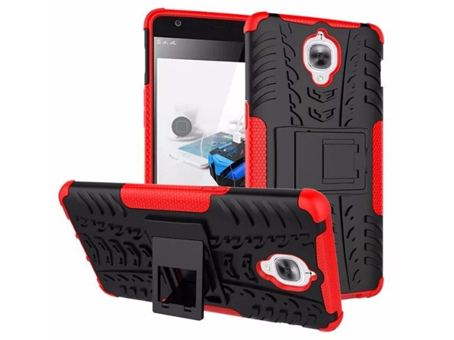 Чехол Yotrix Shockproof case для OnePlus 3 (красный, пластиковый)