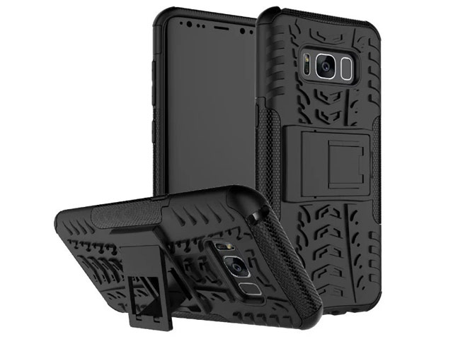 Чехол Yotrix Shockproof case для Samsung Galaxy S8 plus (черный, пластиковый)