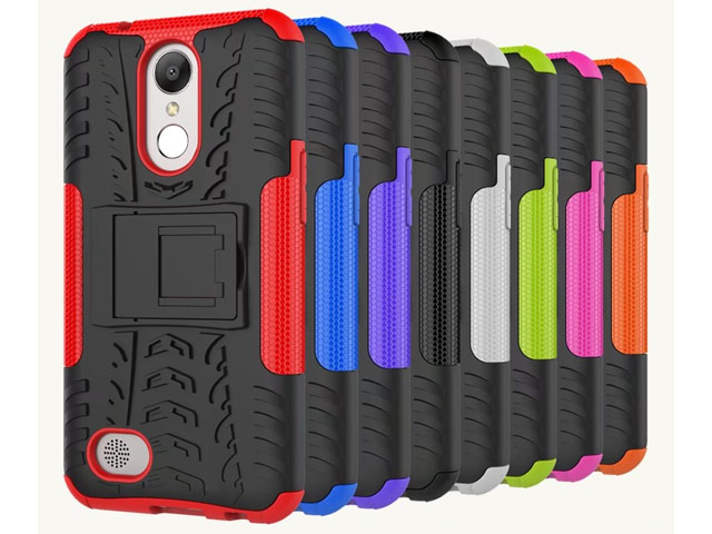 Чехол Yotrix Shockproof case для LG K10 2017 (черный, пластиковый)