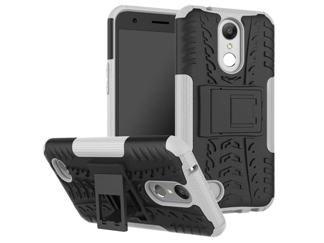 Чехол Yotrix Shockproof case для LG K10 2017 (белый, пластиковый)