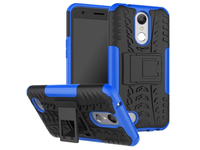 Чехол Yotrix Shockproof case для LG K10 2017 (синий, пластиковый)