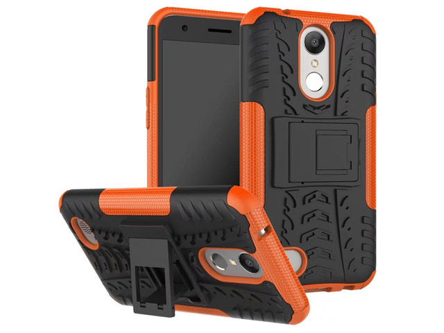 Чехол Yotrix Shockproof case для LG K10 2017 (оранжевый, пластиковый)