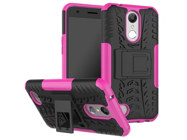 Чехол Yotrix Shockproof case для LG K10 2017 (розовый, пластиковый)