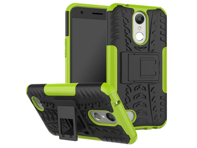 Чехол Yotrix Shockproof case для LG K10 2017 (зеленый, пластиковый)