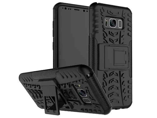 Чехол Yotrix Shockproof case для Samsung Galaxy S8 (черный, пластиковый)