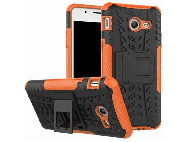 Чехол Yotrix Shockproof case для Samsung Galaxy J5 2017 (оранжевый, пластиковый)