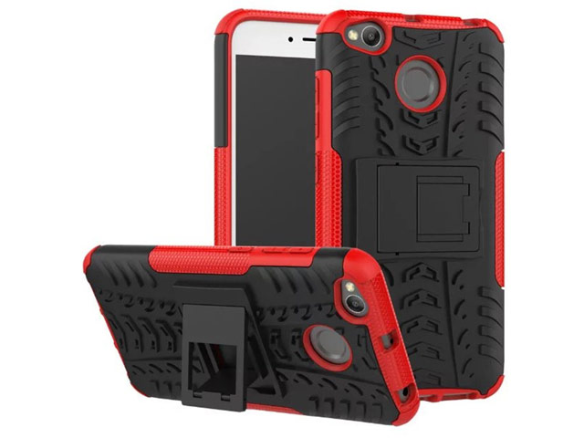 Чехол Yotrix Shockproof case для Xiaomi Redmi 4X (красный, пластиковый)