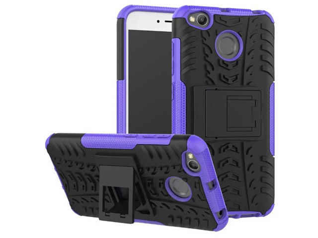 Чехол Yotrix Shockproof case для Xiaomi Redmi 4X (фиолетовый, пластиковый)