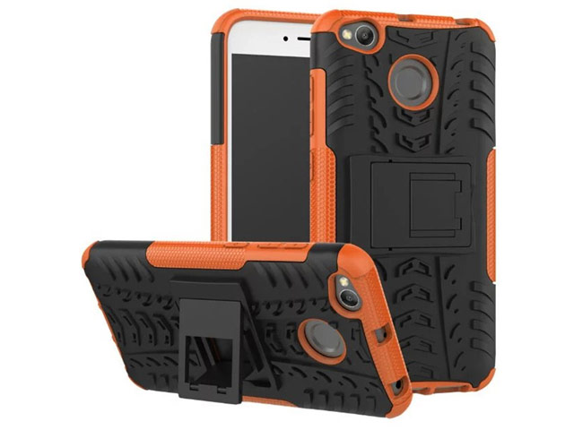 Чехол Yotrix Shockproof case для Xiaomi Redmi 4X (оранжевый, пластиковый)