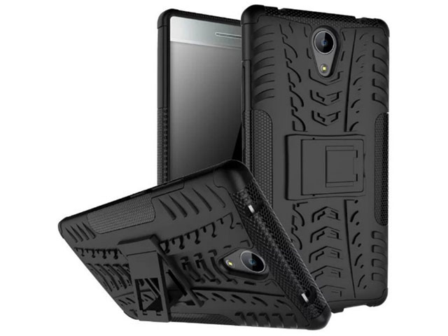 Чехол Yotrix Shockproof case для Lenovo Phab2 (черный, пластиковый)