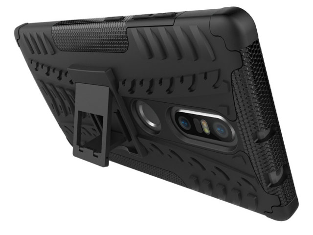 Чехол Yotrix Shockproof case для Lenovo Phab2 plus (черный, пластиковый)