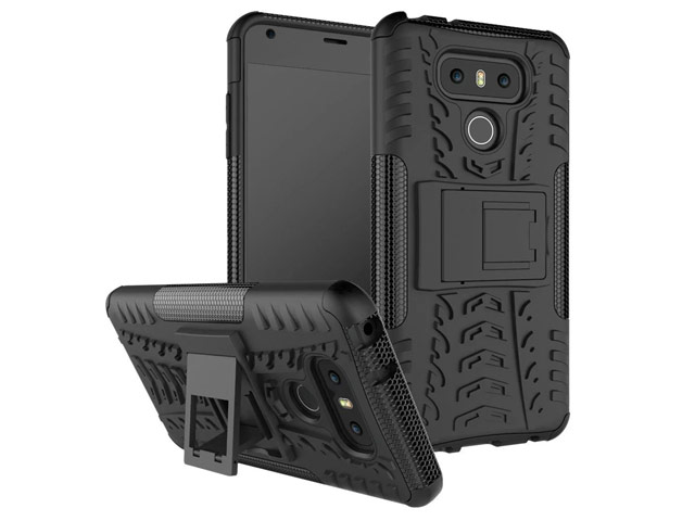 Чехол Yotrix Shockproof case для LG G6 (черный, пластиковый)