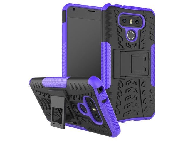 Чехол Yotrix Shockproof case для LG G6 (фиолетовый, пластиковый)