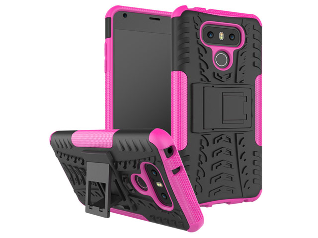 Чехол Yotrix Shockproof case для LG G6 (розовый, пластиковый)
