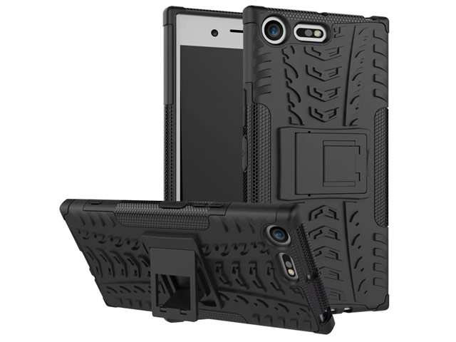 Чехол Yotrix Shockproof case для Sony Xperia XZ premium (черный, пластиковый)