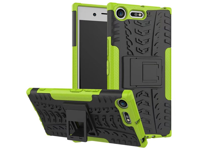 Чехол Yotrix Shockproof case для Sony Xperia XZ premium (зеленый, пластиковый)