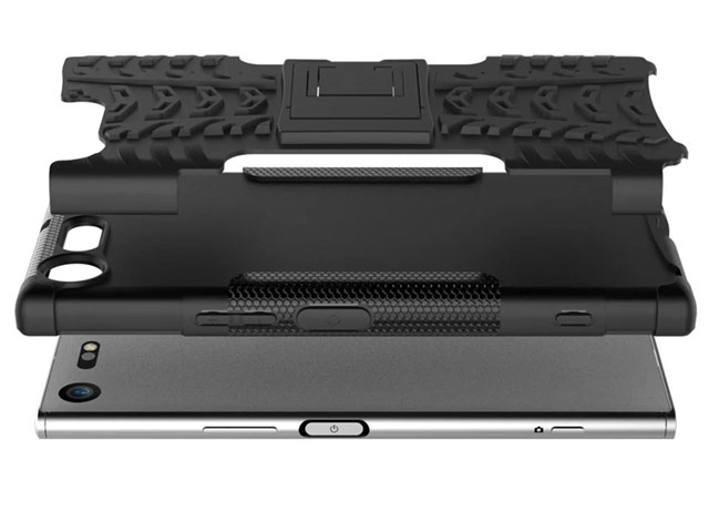 Чехол Yotrix Shockproof case для Sony Xperia XZ premium (фиолетовый, пластиковый)