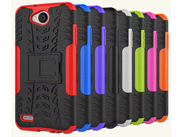 Чехол Yotrix Shockproof case для LG X power 2 (черный, пластиковый)