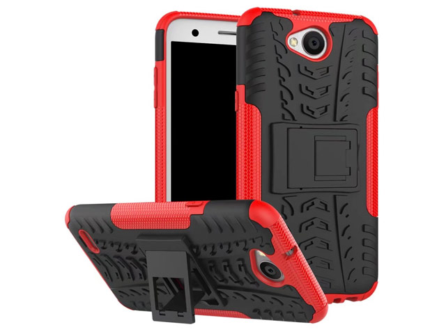Чехол Yotrix Shockproof case для LG X power 2 (красный, пластиковый)