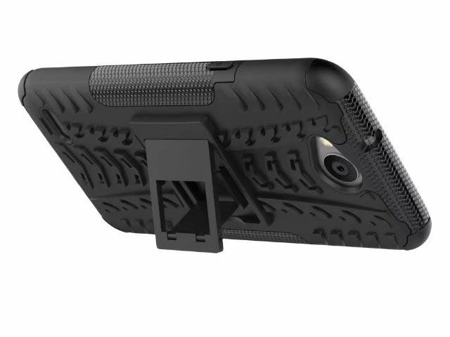 Чехол Yotrix Shockproof case для LG X power 2 (фиолетовый, пластиковый)