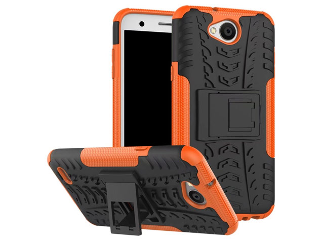 Чехол Yotrix Shockproof case для LG X power 2 (оранжевый, пластиковый)