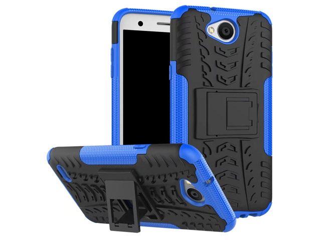 Чехол Yotrix Shockproof case для LG X power 2 (синий, пластиковый)