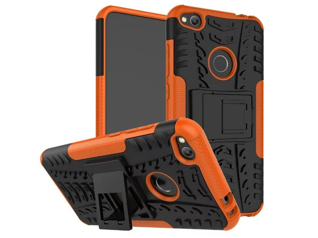 Чехол Yotrix Shockproof case для Huawei P8 lite 2017 (оранжевый, пластиковый)