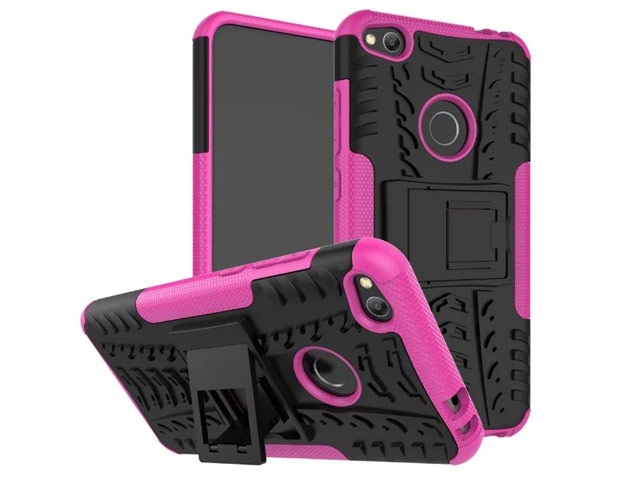 Чехол Yotrix Shockproof case для Huawei P8 lite 2017 (розовый, пластиковый)