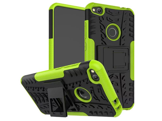 Чехол Yotrix Shockproof case для Huawei P8 lite 2017 (зеленый, пластиковый)