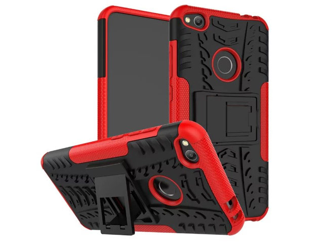 Чехол Yotrix Shockproof case для Huawei P8 lite 2017 (красный, пластиковый)