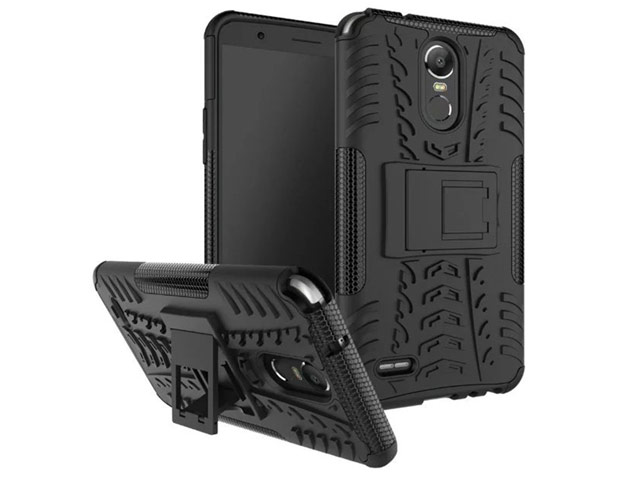 Чехол Yotrix Shockproof case для LG Stylus 3 (черный, пластиковый)