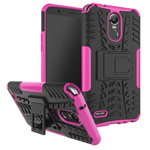 Чехол Yotrix Shockproof case для LG Stylus 3 (розовый, пластиковый)