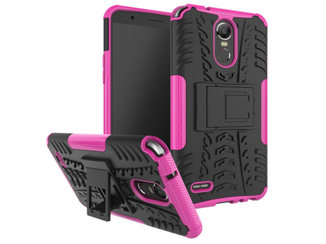 Чехол Yotrix Shockproof case для LG Stylus 3 (розовый, пластиковый)